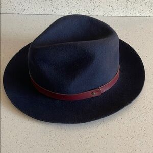 Phenix Navy Blue Hat with Burgundy Band